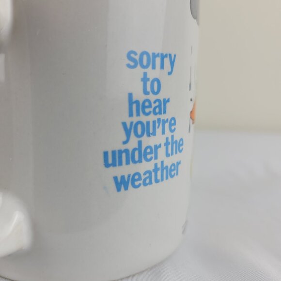 Vintage My Favorite Friends Mug, Duck rain weather Get Well coffee cup 1987 80s - Picture 14 of 16